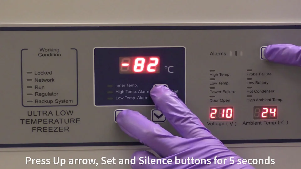 Blizzard NU-99XXXJ Ultralow Freezer Setting the Door Alarm Delay