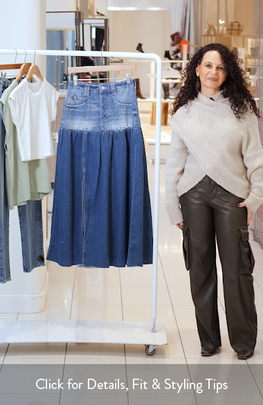 Free People Good Company Mixed Denim Maxi Skirt (Women) | Nordstrom