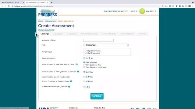 Screenshot from Getting Started With USATestprep video