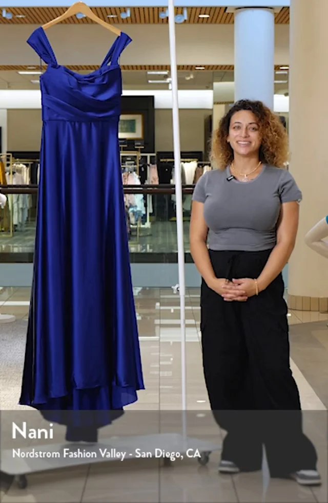 Amsale Off the Shoulder Satin Gown Nordstrom