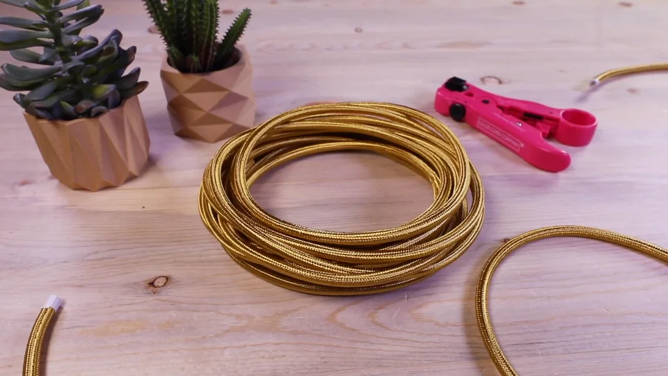 DIY Fabric Wire by the Foot - Bronze