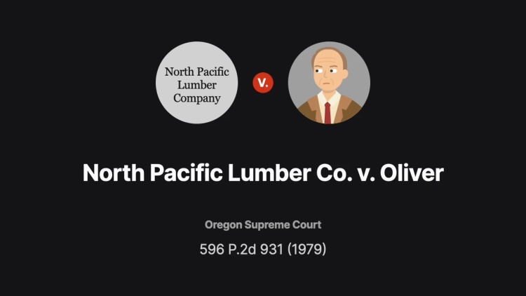 North Pacific Lumber Co. v. Oliver