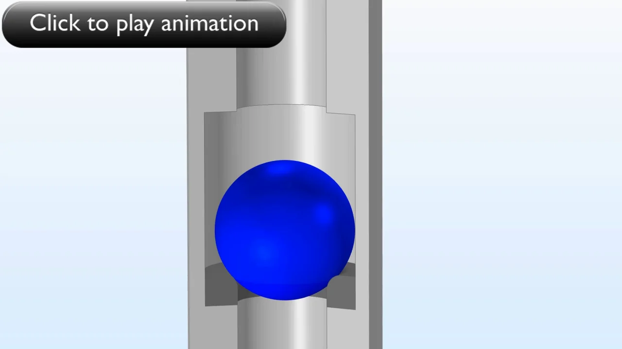 Simulating Fluid-Structure Interaction in a Ball Check Valve | COMSOL Blog
