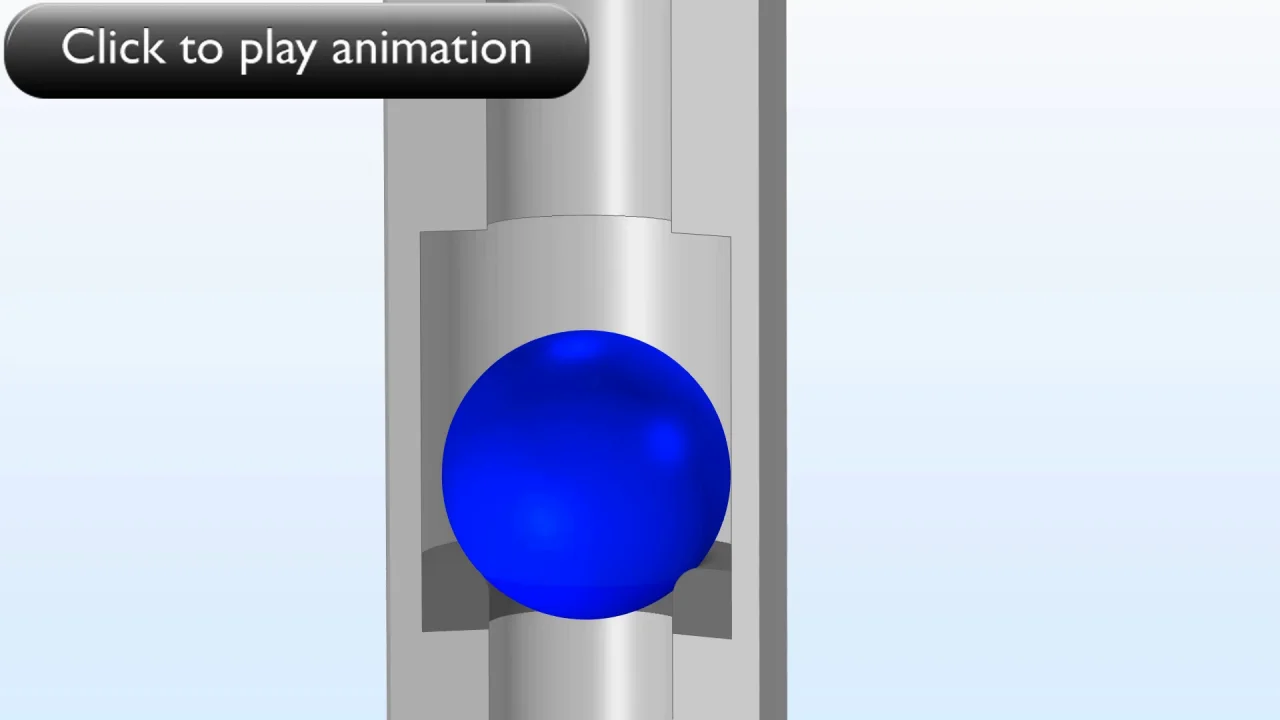 Simulating Fluid-Structure Interaction in a Ball Check Valve | COMSOL Blog Simulating Fluid-Structure Interaction in a Ball Check Valve | COMSOL Blog