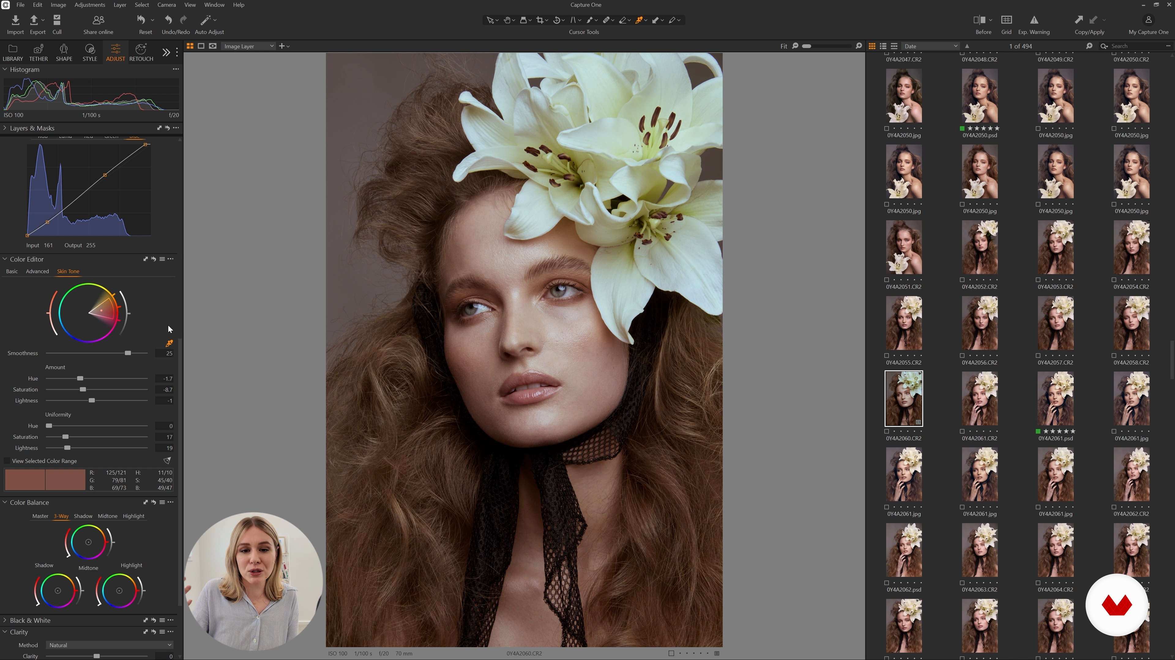 Using basic colour‑grading tools in Capture One