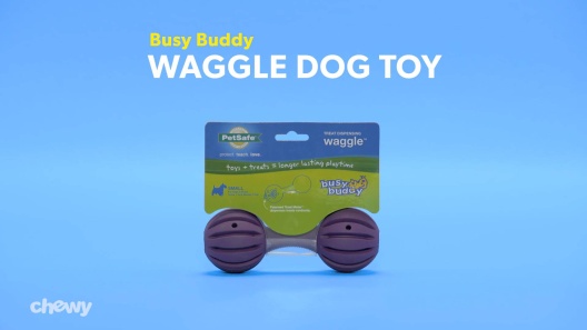 PetSafe Busy Buddy Waggle Treat-Dispensing Toy - Puppy Teething Supplies -  Puzzle Toy for Food-Motivated Dogs - Relieves Anxiety & Boredom - Enrich