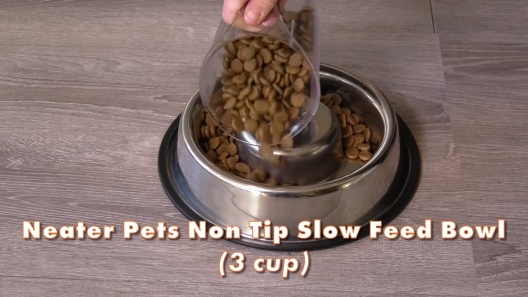 Neater Pets Slow Feeder | 6 Cup Large Gunmetal Grey 7.5 height