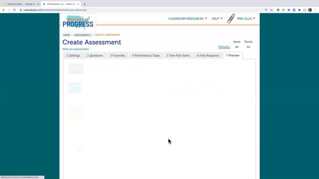 Screenshot from Getting Started With USATestprep video