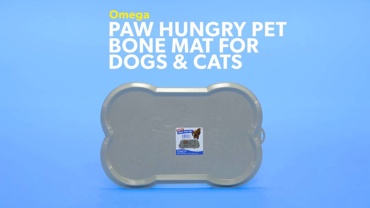 OMEGA PAW Hungry Pet Bone Mat for Dogs Cats Chewy