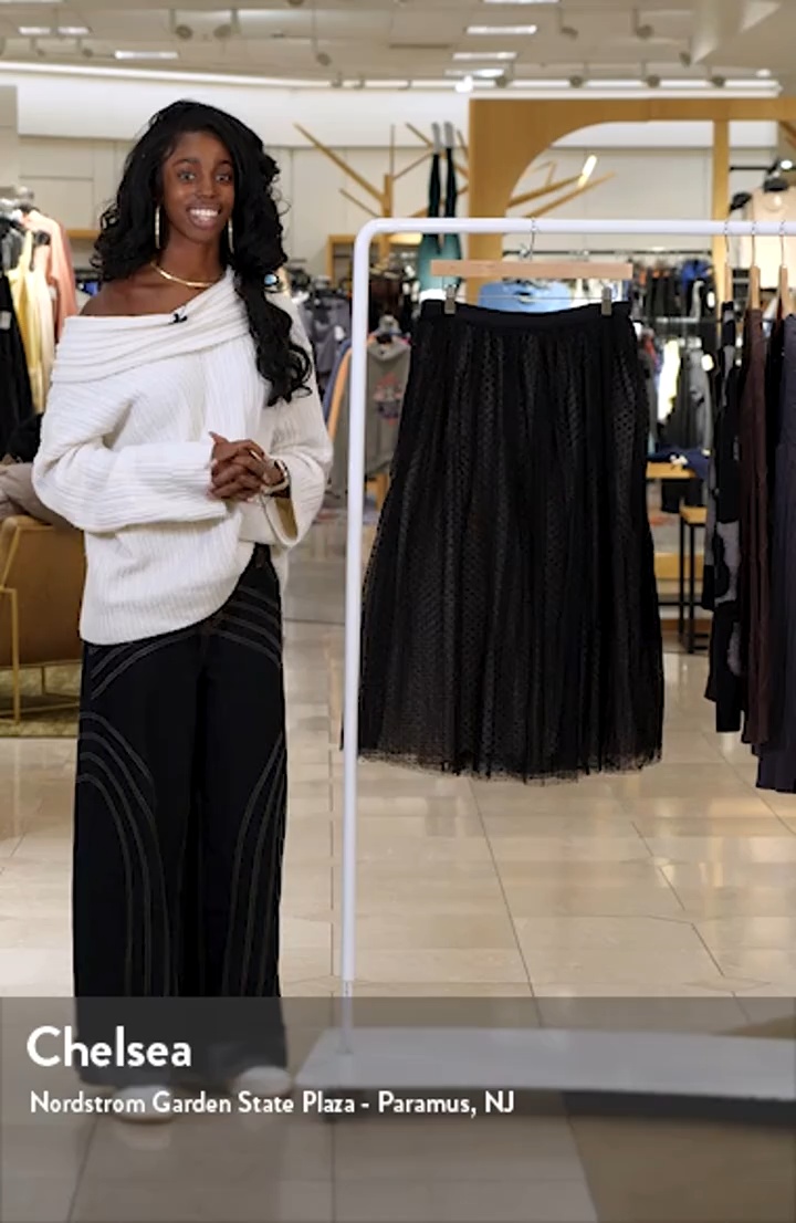 CHONO Dot&pleats tulle スカート CeCe Swiss Dot Tulle Midi Skirt | Nordstrom