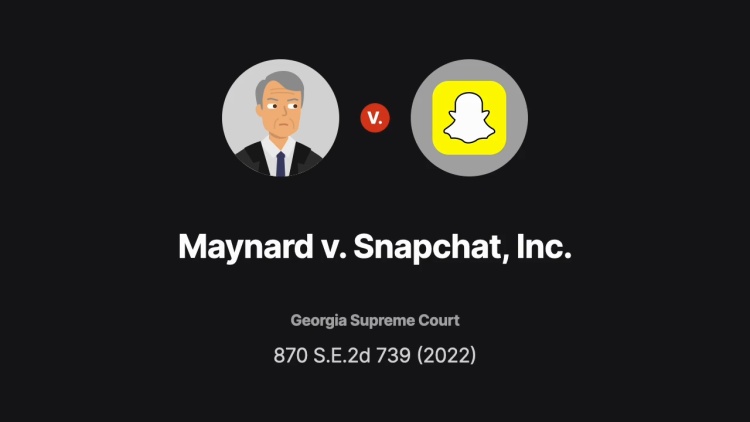 Maynard v. Snapchat, Inc.