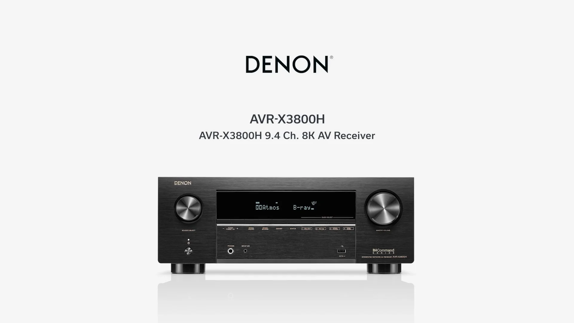 AVR-X3800H - 9.4 Ch. 105W 8K AV Receiver Powered by HEOS™ with