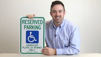 Parking By Disabled Permit Only Sign