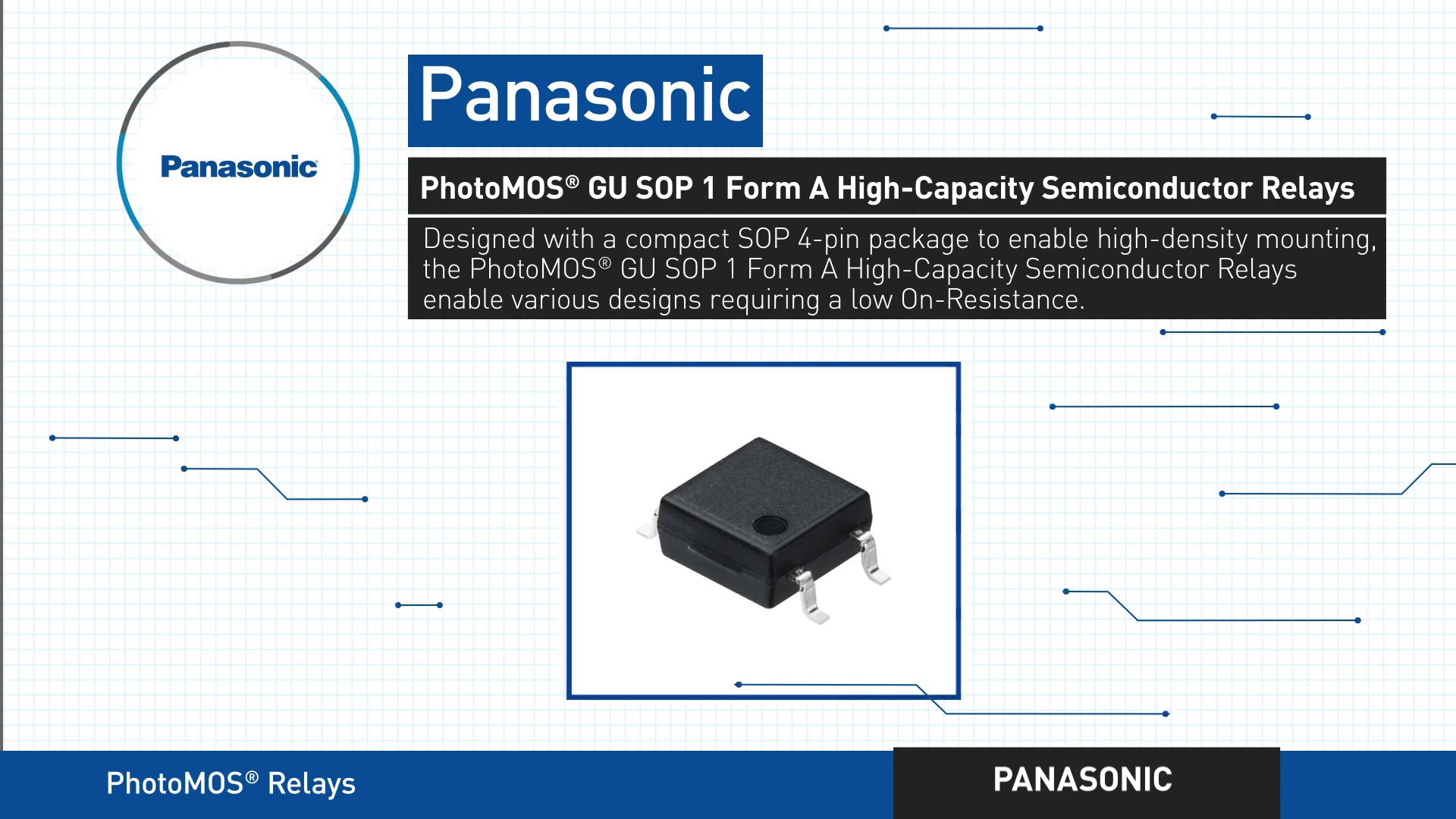 PhotoMOS® GU SOP 1 Form A High-Capacity Semiconductor Relays