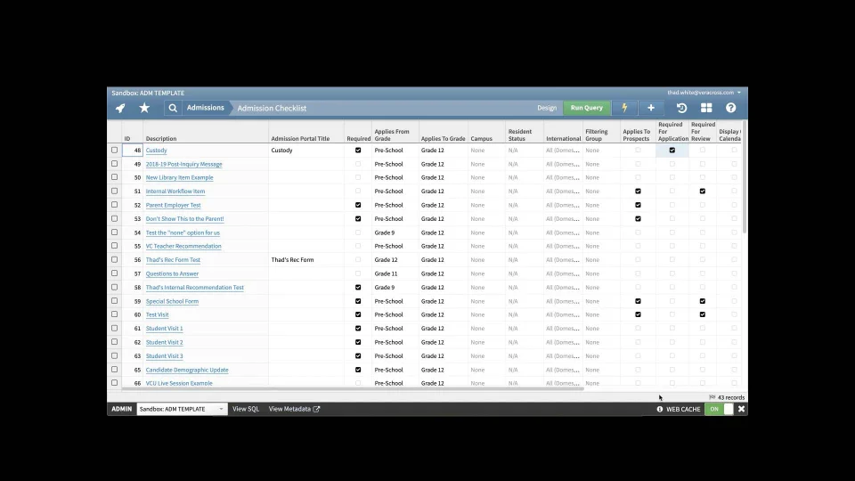 Veracross Recommendation Forms for Admission Portal 2 Schools