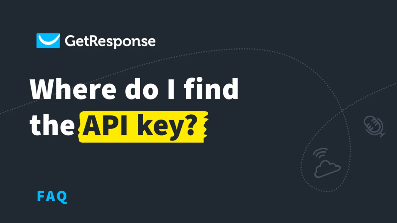 how to get getresponse api key