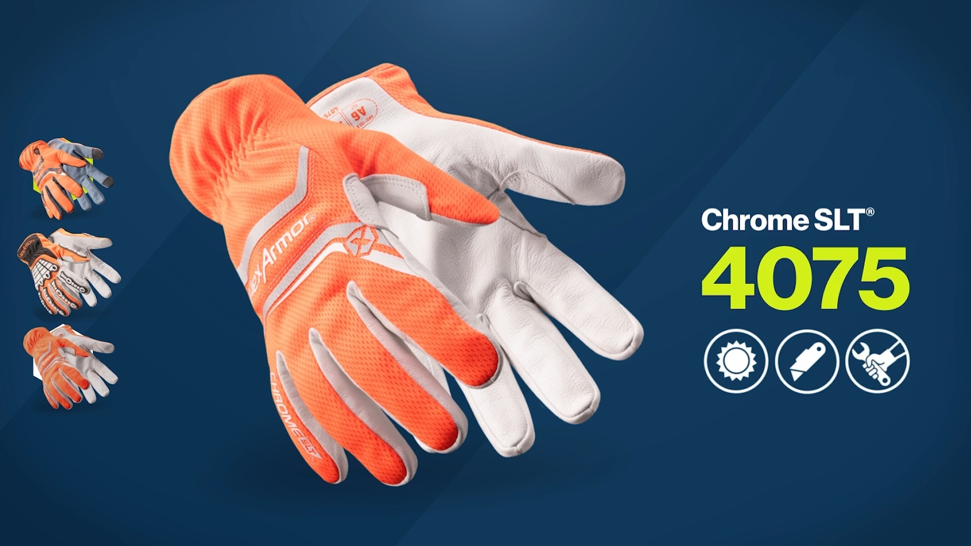 Chrome SLT 4075 - Protective leather work glove - HexArmor
