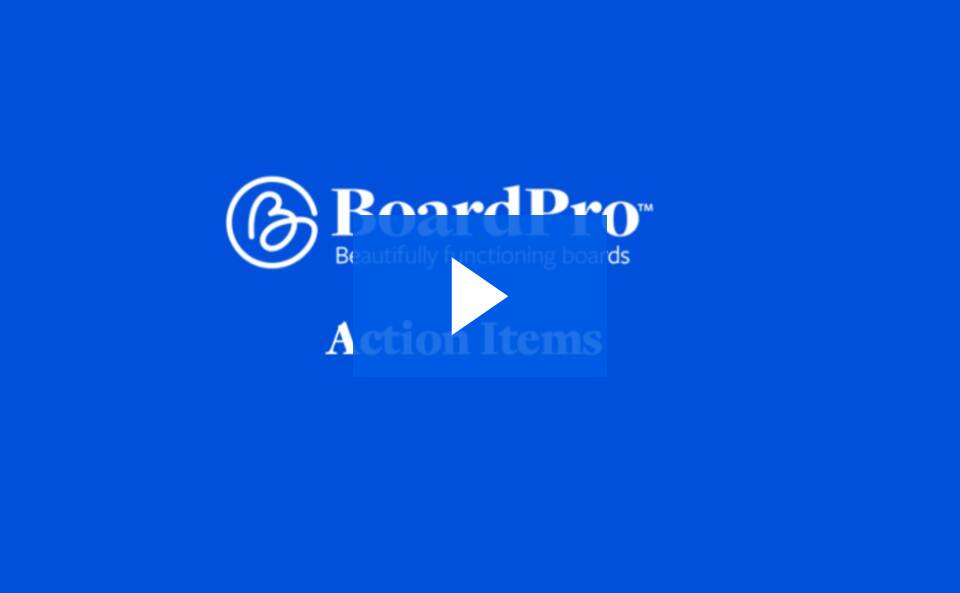 video of BoardPro's Action Items feature