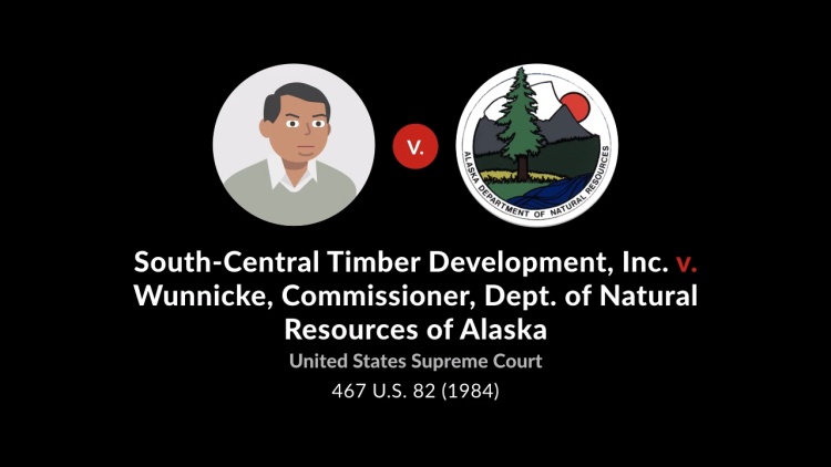South-Central Timber Development, Inc. v. Wunnicke, Commissioner, Dept. of Natural Resources of Alaska