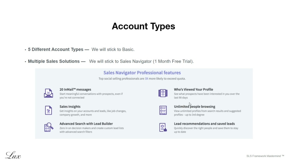 LinkedIn Foundations - FREE - Advanced Training (SLS Framework) · SLS ...