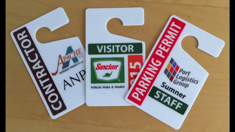 Custom Parking Permit Hang Tags