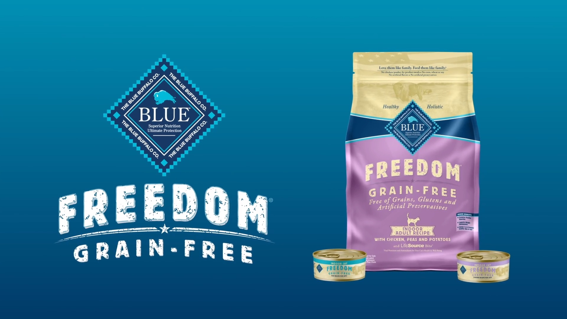 BLUE BUFFALO Freedom Indoor Adult Chicken Recipe Grain Free Dry