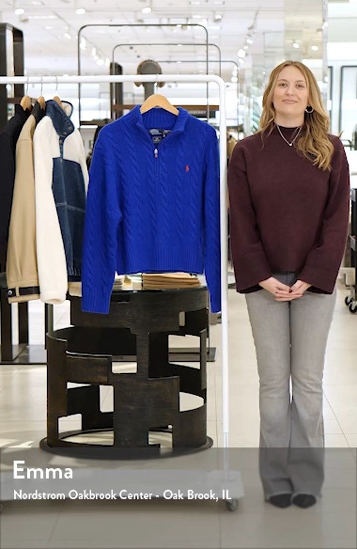Polo Ralph Lauren Team USA Cable Stitch Half Zip Pullover | Nordstrom