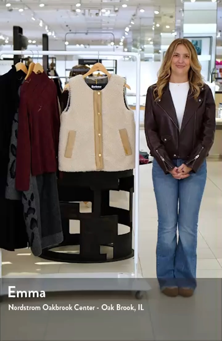 Barbour Dulsie High Pile Fleece Quilted Vest | Nordstrom