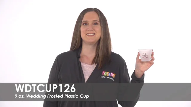 9 oz. Wedding Frosted Plastic Cup