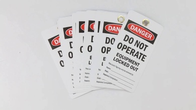 Electrical Panel Locked Out OSHA Lockout 2-Sided Tag