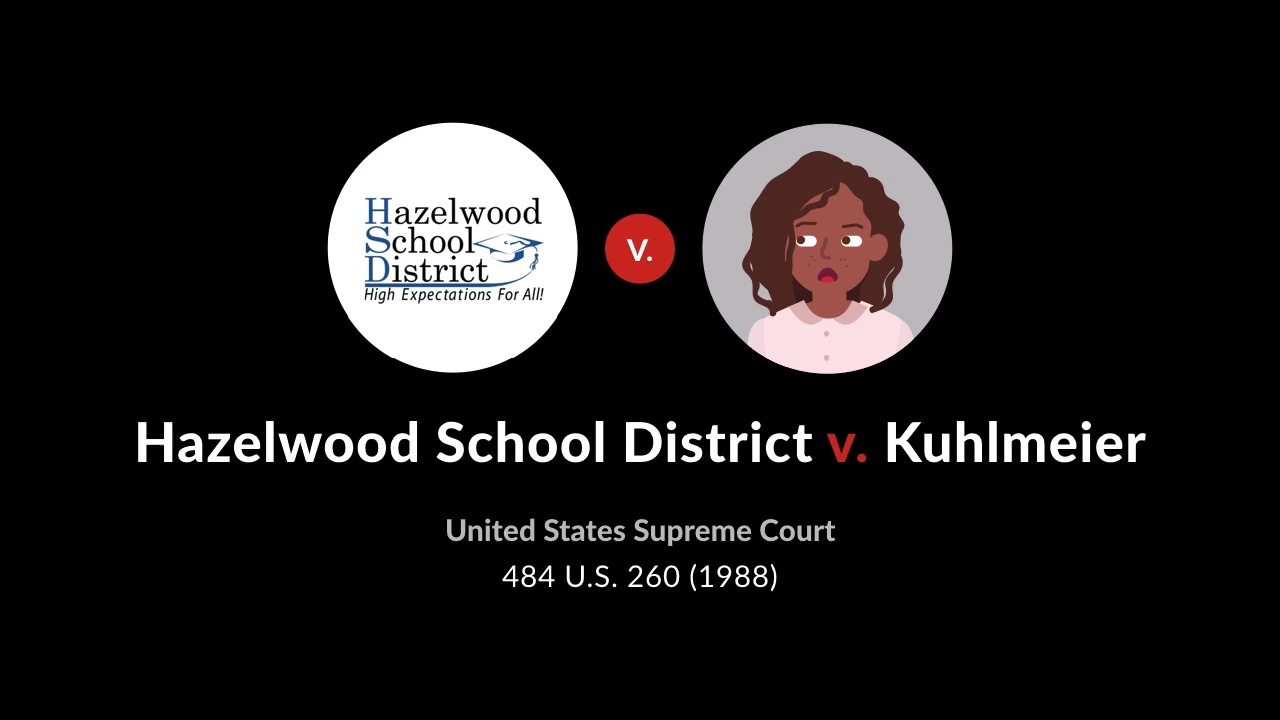 Hazelwood School District V. Kuhlmeier, 484 U.S. 260, 108 S. Ct. 562 ...