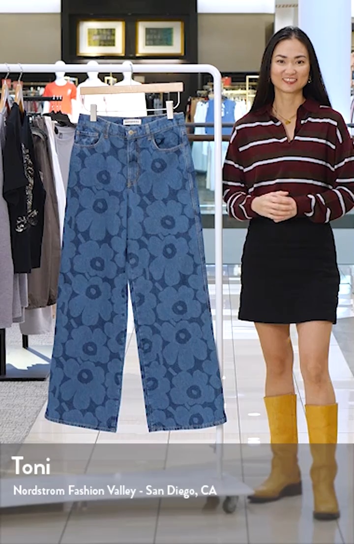 Marimekko Maridenim Unikko Wide Leg Jeans | Nordstrom
