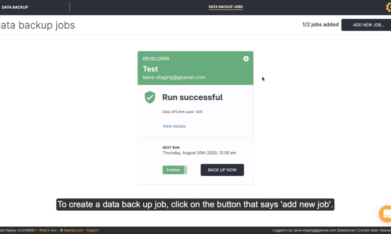 How to back up your data with Gearset Gearset