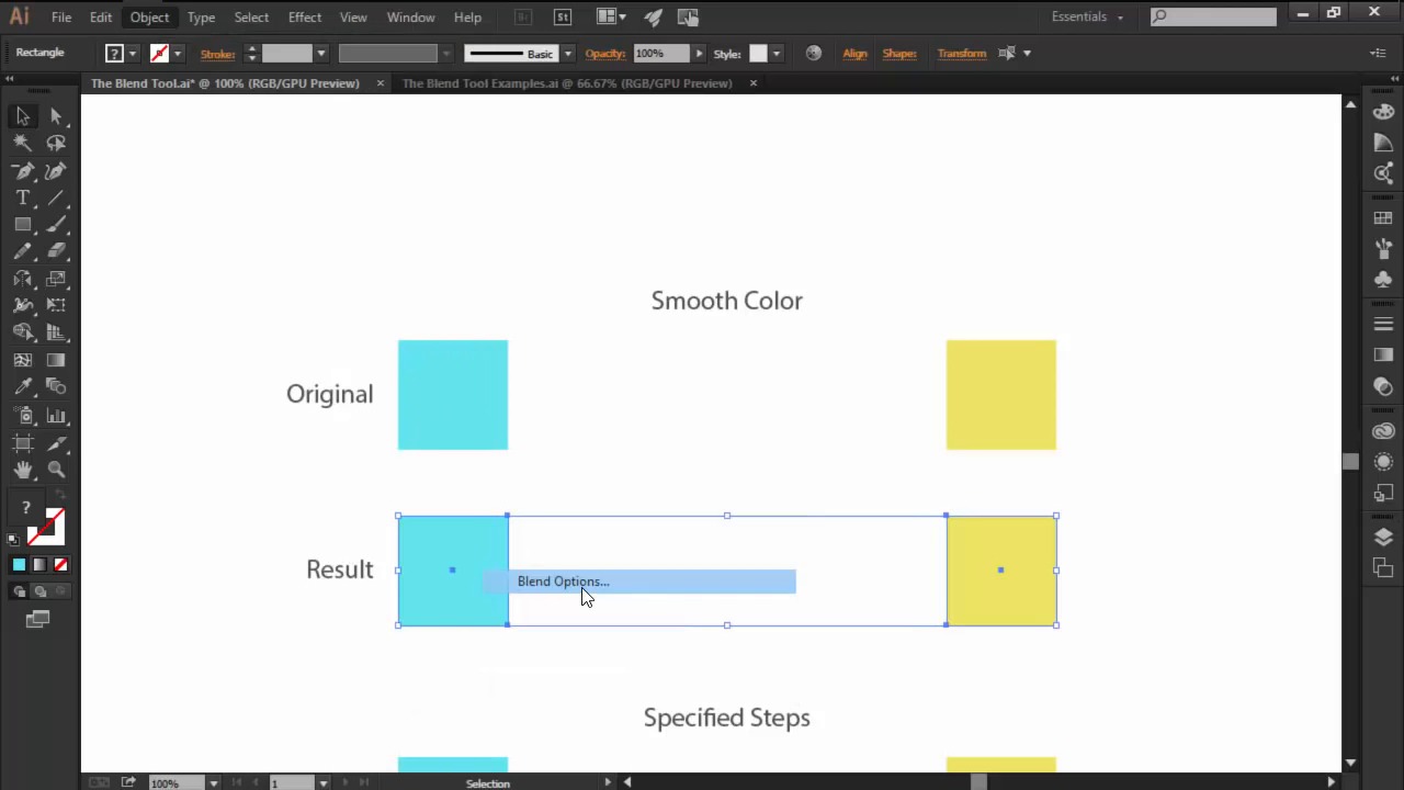 Using the Blend Tool in Adobe Illustrator