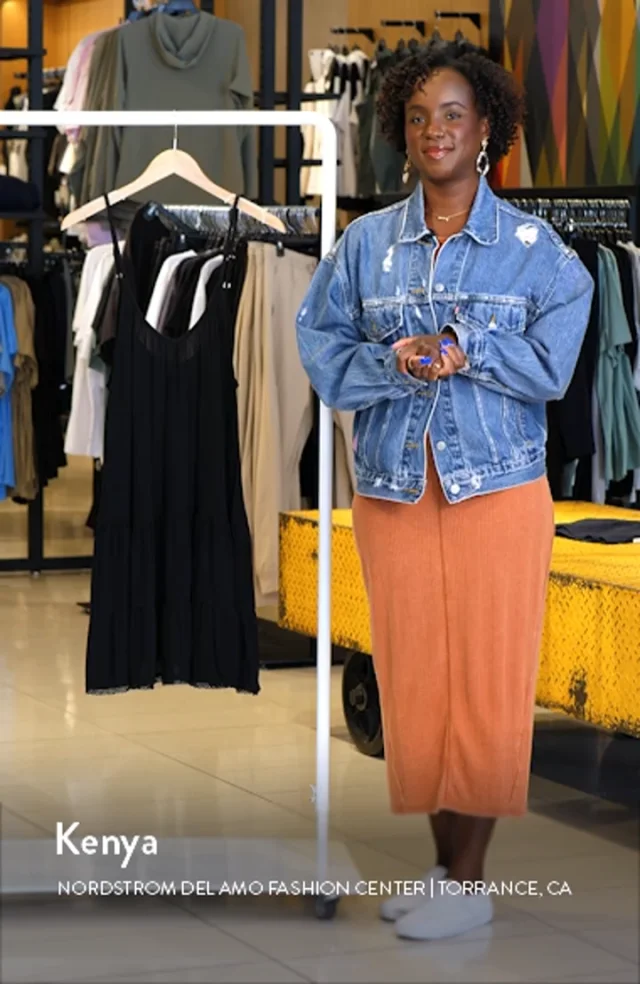 Nordstrom Tiered Crinkle Cover-Up Dress Nordstrom