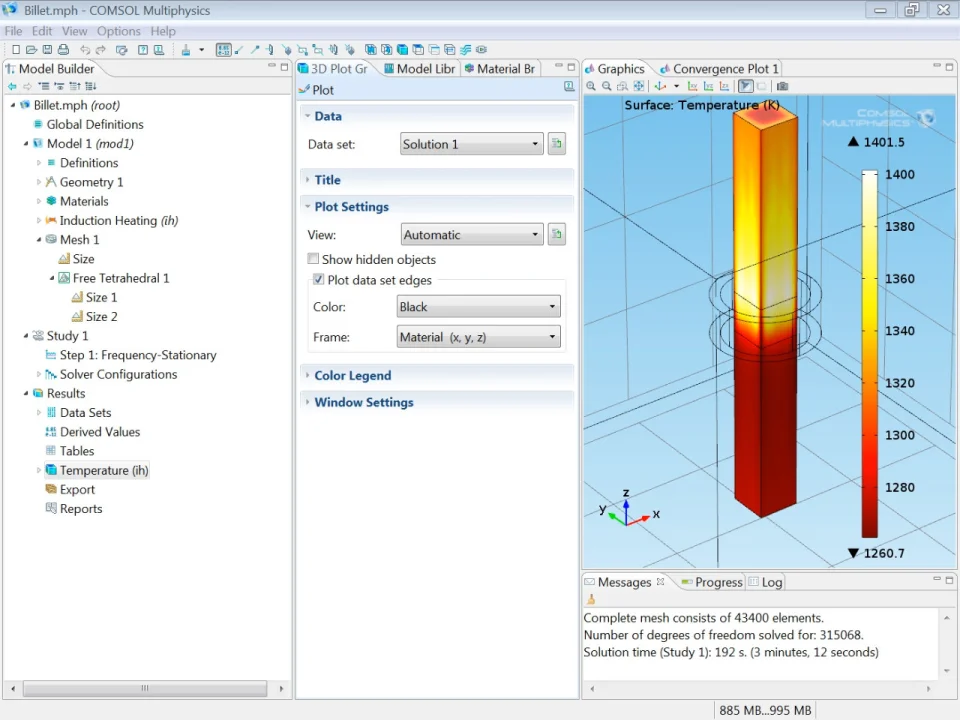 Inductive Heating of a Billet Tutorial