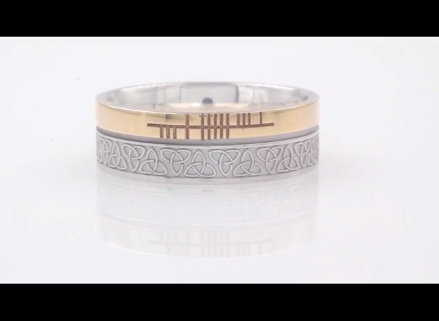 Personalised Ogham Trinity Knot Ring