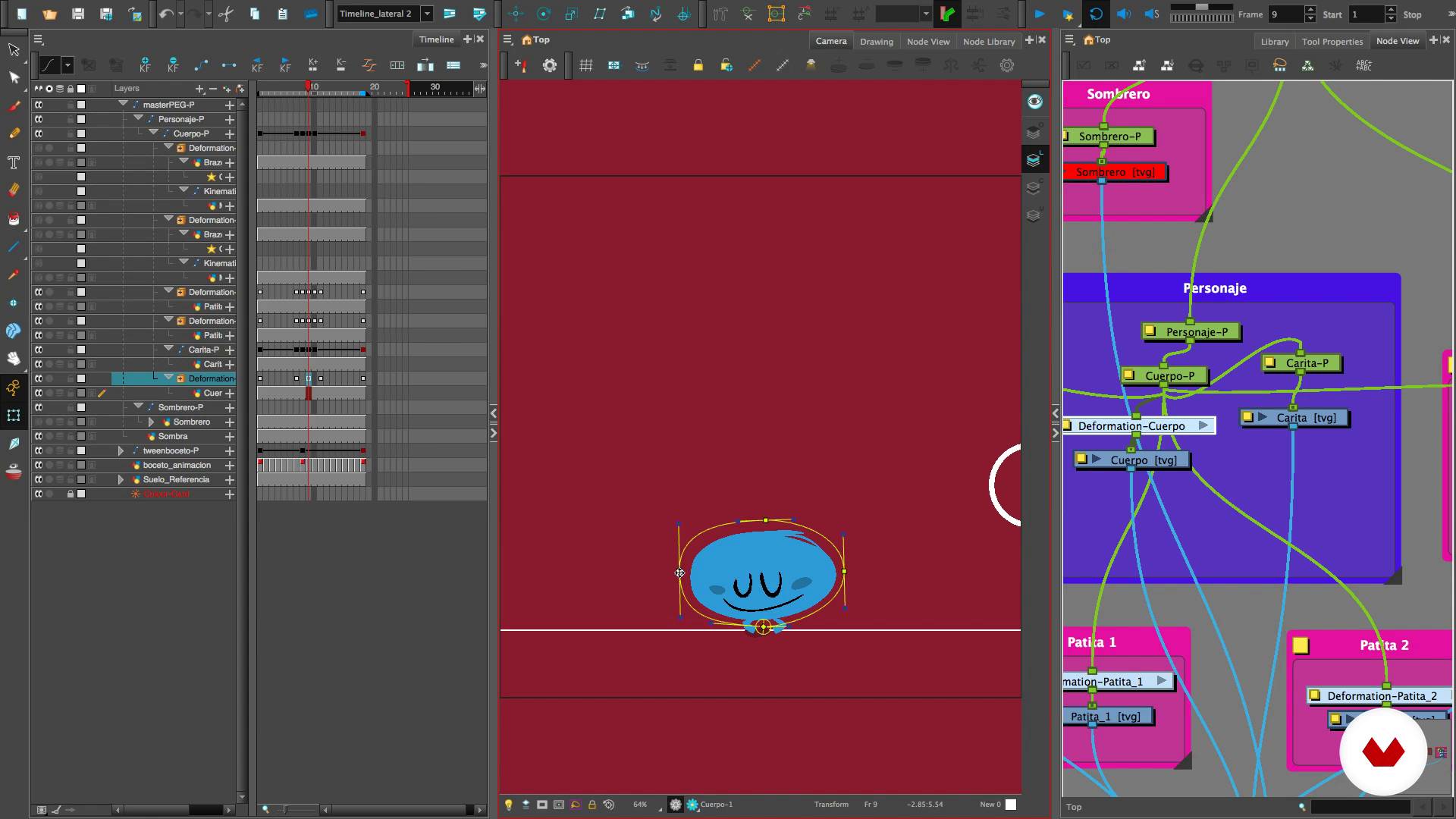 how how use the camera function in toon boom studio 8