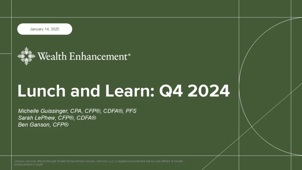 01.14.2025 Webinar Replay | Market Updates, Current Events &amp; Financial Planning Strategies