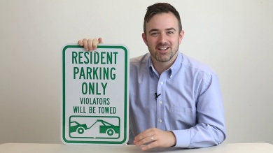 RESIDENT PARKING ONLY Sign