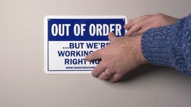 Customizable Danger Sign With Bilingual Text