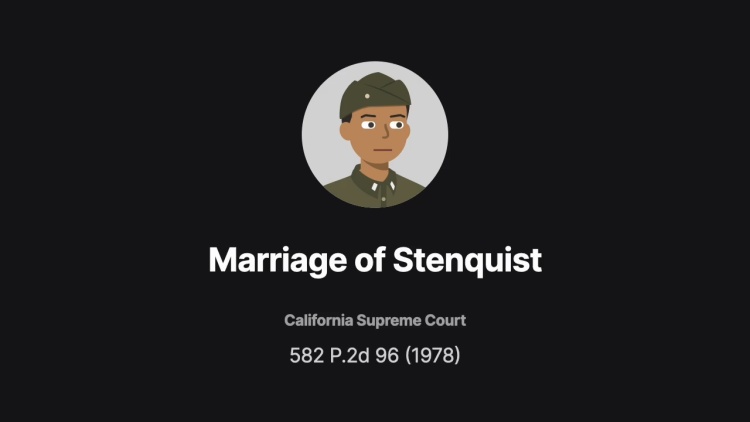 Marriage of Stenquist