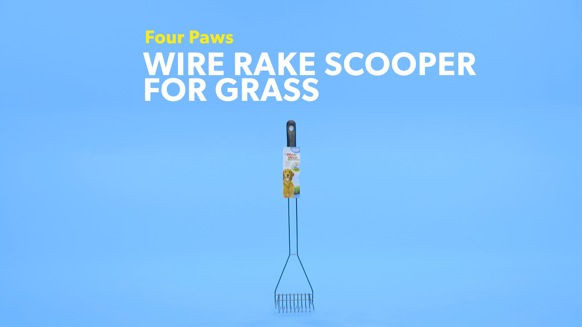 Wire rake clearance scooper for grass