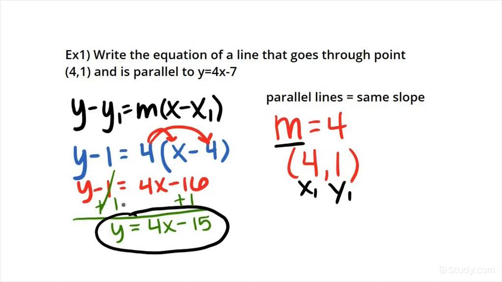 Writing Equations of Lines Parallel & Perpendicular to a Given Line ...