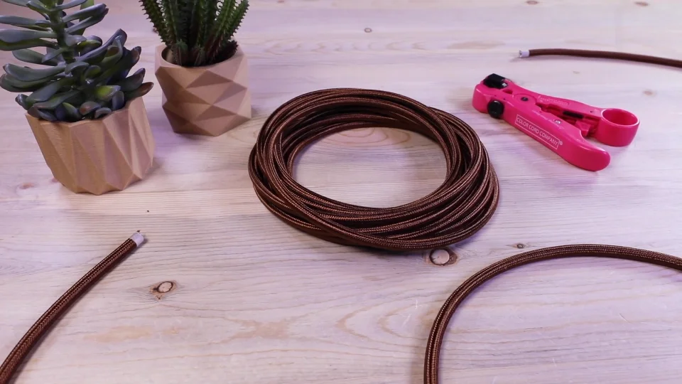 DIY Fabric Wire by the Foot - Bronze