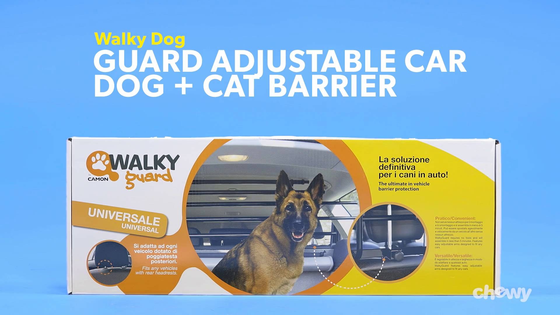 WALKY DOG Guard Adjustable Car Dog Cat Barrier Chewy