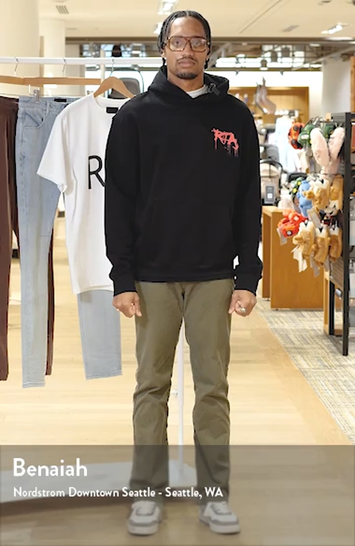 RtA Jordan Graffiti Graphic Drawcord Hem Hoodie | Nordstrom