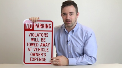 No Parking Violators Will Be Towed Aluminum Sign
