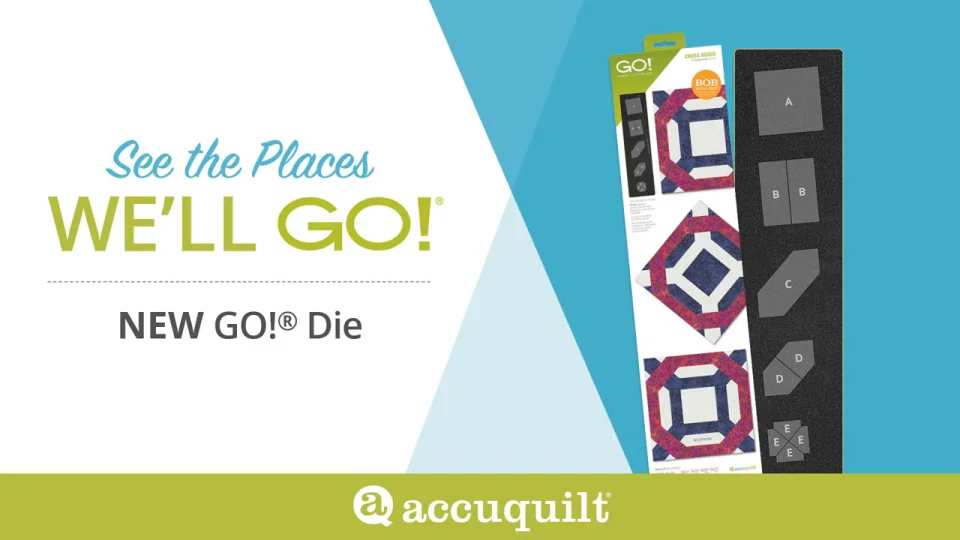 AccuQuilt GO! Wedge 9'' Finished Fabric Cutting Die 