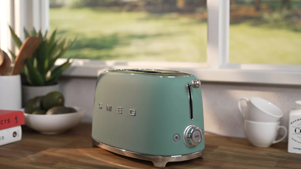 Smeg 50s Retro Style Slice Toaster Emerald Green TSF01EGMAU